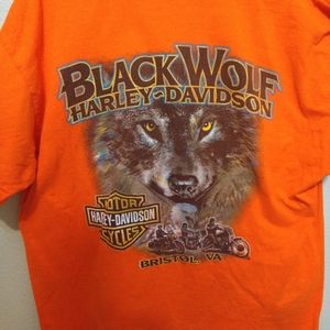 Harley Davidson Black Wolf Bristol, Virginia TShirt Size Large